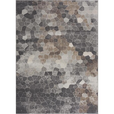 Homeroots 7 x 10 ft. Beige Cobblestone Pattern Area Rug 395851